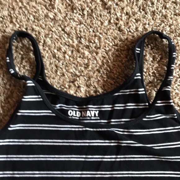 Old Navy Black and White Striped Tank Top - Picture 3 of 3